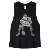 Football Lineman American Football Women's Racerback Cropped Tank