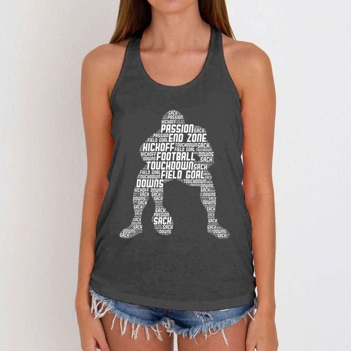 Football Lineman American Football Women's Knotted Racerback Tank