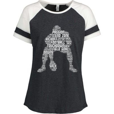 Football Lineman American Football Enza Ladies Jersey Colorblock Tee