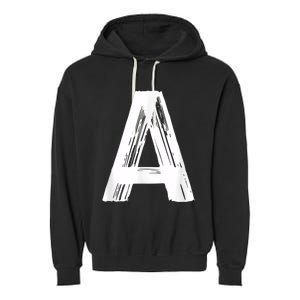 Funny Letter A Halloween Team Groups Costume Matching Garment-Dyed Fleece Hoodie