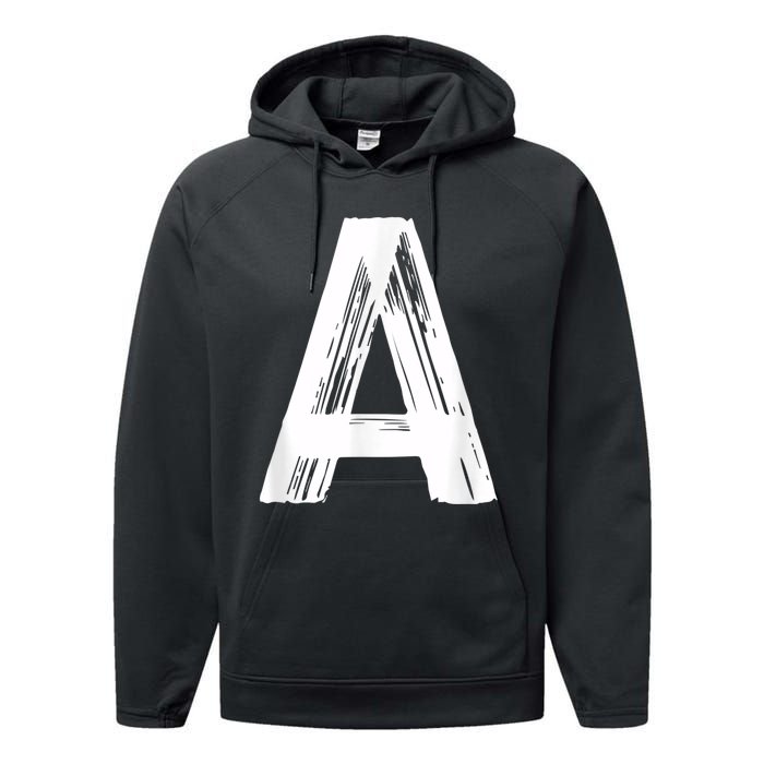 Funny Letter A Halloween Team Groups Costume Matching Performance Fleece Hoodie