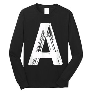 Funny Letter A Halloween Team Groups Costume Matching Long Sleeve Shirt