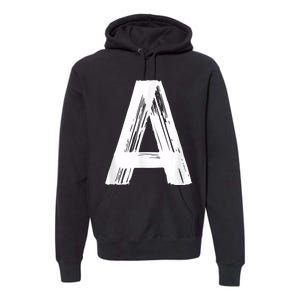 Funny Letter A Halloween Team Groups Costume Matching Premium Hoodie