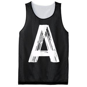 Funny Letter A Halloween Team Groups Costume Matching Mesh Reversible Basketball Jersey Tank