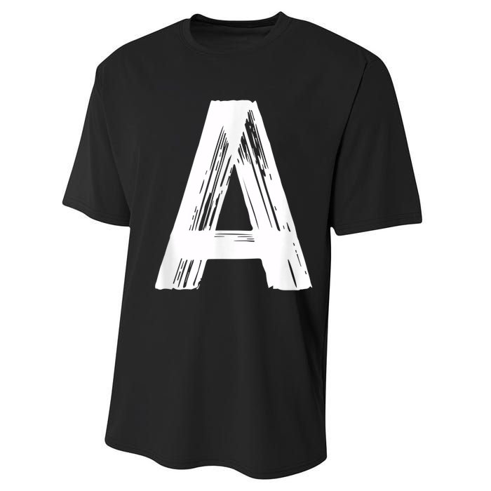 Funny Letter A Halloween Team Groups Costume Matching Performance Sprint T-Shirt