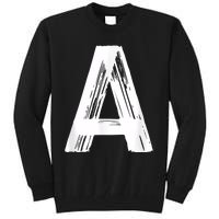 Funny Letter A Halloween Team Groups Costume Matching Tall Sweatshirt