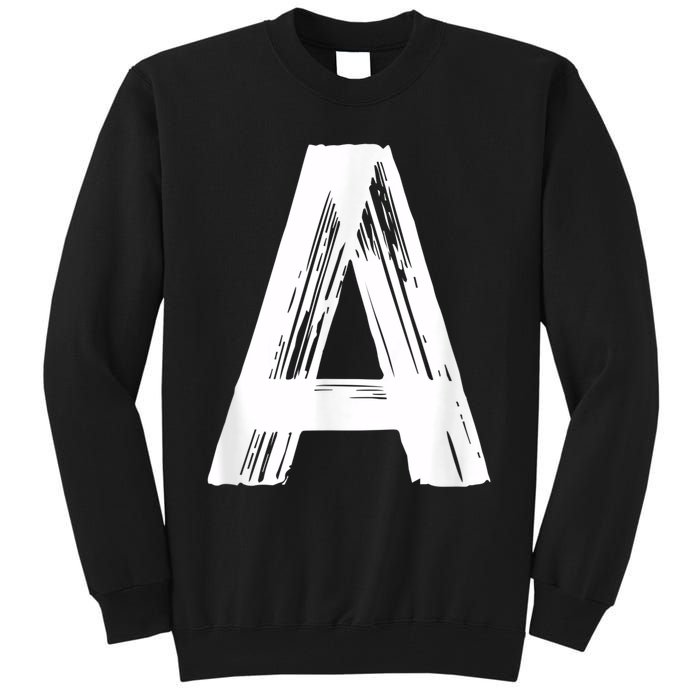 Funny Letter A Halloween Team Groups Costume Matching Tall Sweatshirt