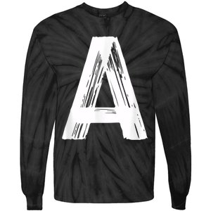 Funny Letter A Halloween Team Groups Costume Matching Tie-Dye Long Sleeve Shirt