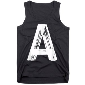 Funny Letter A Halloween Team Groups Costume Matching Tank Top