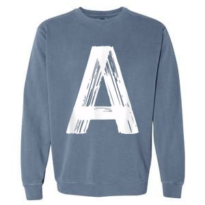 Funny Letter A Halloween Team Groups Costume Matching Garment-Dyed Sweatshirt