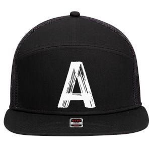 Funny Letter A Halloween Team Groups Costume Matching 7 Panel Mesh Trucker Snapback Hat