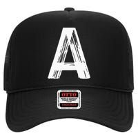 Funny Letter A Halloween Team Groups Costume Matching High Crown Mesh Back Trucker Hat