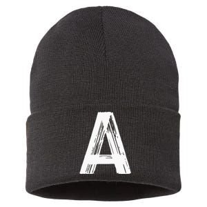 Funny Letter A Halloween Team Groups Costume Matching Sustainable Knit Beanie