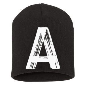 Funny Letter A Halloween Team Groups Costume Matching Short Acrylic Beanie