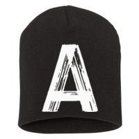 Funny Letter A Halloween Team Groups Costume Matching Short Acrylic Beanie