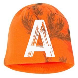 Funny Letter A Halloween Team Groups Costume Matching Kati - Camo Knit Beanie