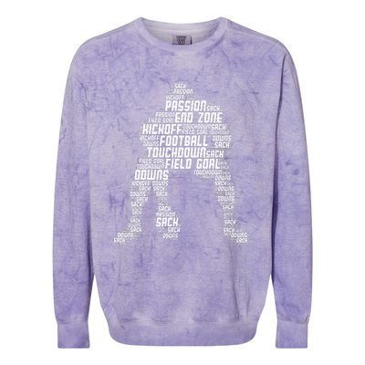 Football Lineman American Football Colorblast Crewneck Sweatshirt