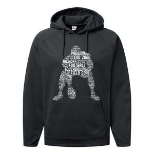 Football Lineman American Football Performance Fleece Hoodie