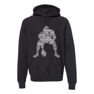 Football Lineman American Football Premium Hoodie