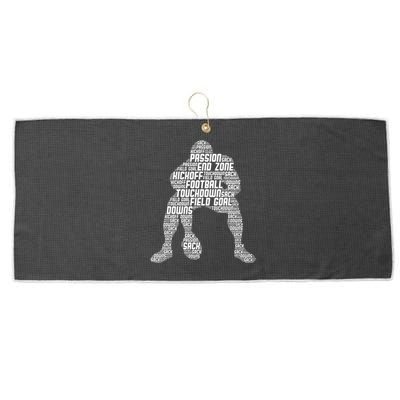 Football Lineman American Football Large Microfiber Waffle Golf Towel