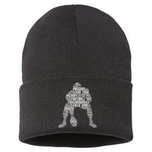 Football Lineman American Football Sustainable Knit Beanie