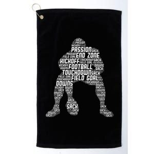 Football Lineman American Football Platinum Collection Golf Towel