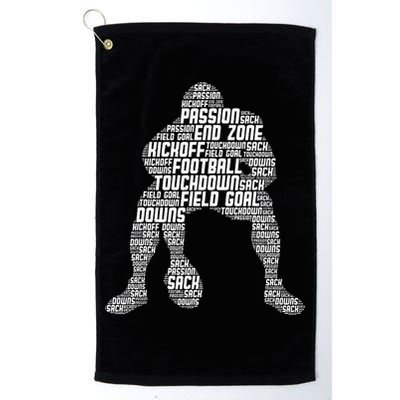 Football Lineman American Football Platinum Collection Golf Towel