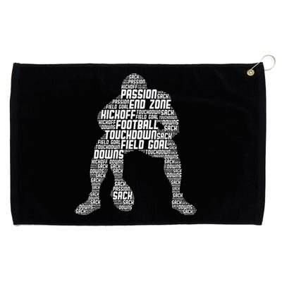 Football Lineman American Football Grommeted Golf Towel