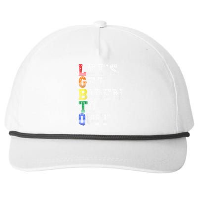 Funny LGBTQ Anti Biden Lets Get Biden To Quite Snapback Five-Panel Rope Hat