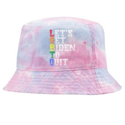 Funny LGBTQ Anti Biden Lets Get Biden To Quite Tie-Dyed Bucket Hat