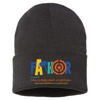 Fathor Like A Dad But Mightier Sustainable Knit Beanie