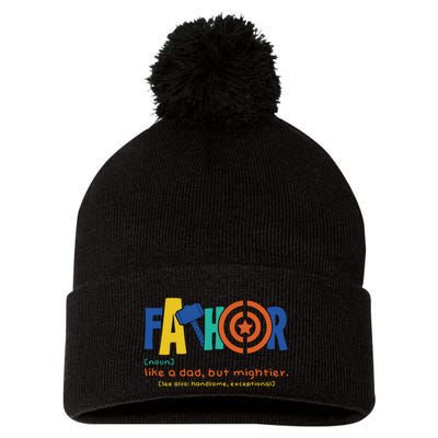 Fathor Like A Dad But Mightier Pom Pom 12in Knit Beanie