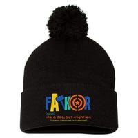 Fathor Like A Dad But Mightier Pom Pom 12in Knit Beanie