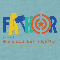 Fathor Like A Dad But Mightier Sueded Cloud Jersey T-Shirt