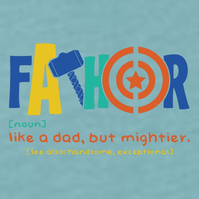 Fathor Like A Dad But Mightier Sueded Cloud Jersey T-Shirt
