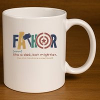 Fathor Like A Dad But Mightier 11oz C Handle Ceramic Mug