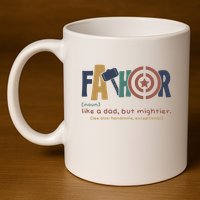 Fathor Like A Dad But Mightier 11oz C Handle Ceramic Mug