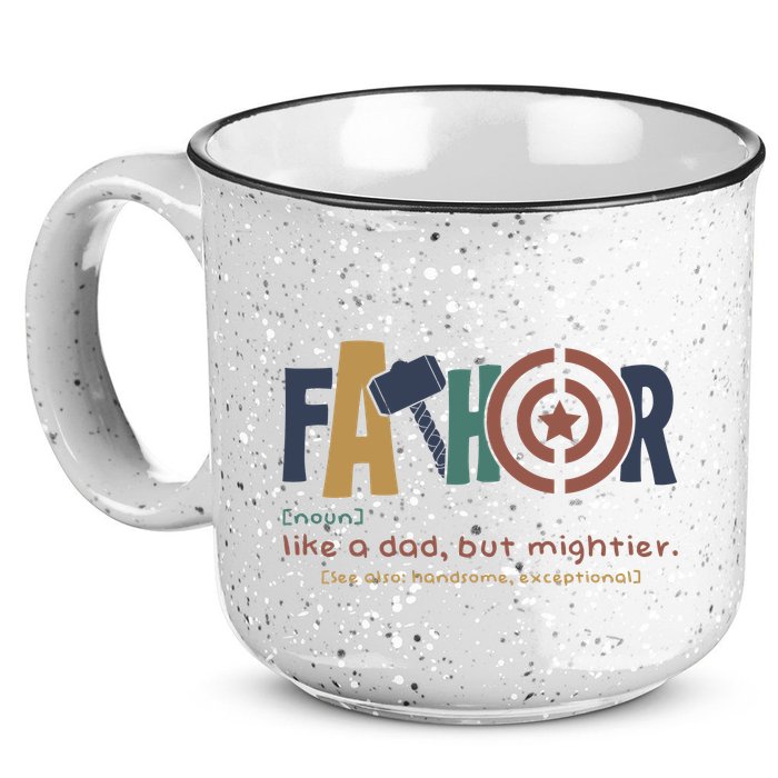 Fathor Like A Dad But Mightier 15oz Campfire Ceramic Mug