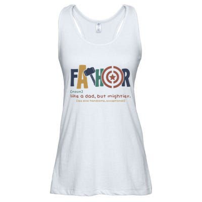 Fathor Like A Dad But Mightier Ladies Essential Flowy Tank