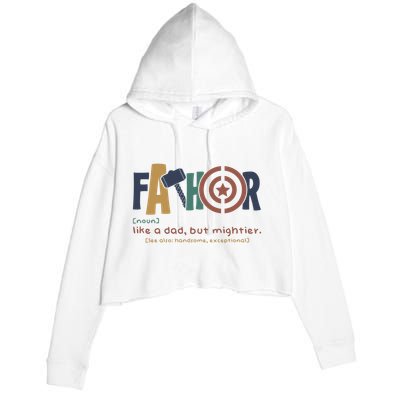 Fathor Like A Dad But Mightier Crop Fleece Hoodie