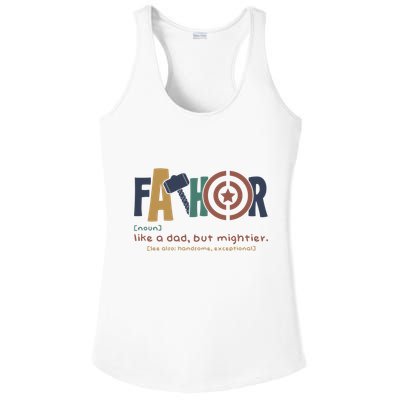 Fathor Like A Dad But Mightier Ladies PosiCharge Competitor Racerback Tank