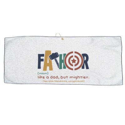 Fathor Like A Dad But Mightier Large Microfiber Waffle Golf Towel