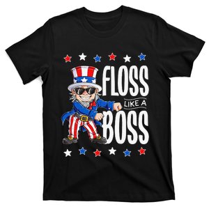 Floss Like a Boss 4th of July Uncle Sam T-Shirt