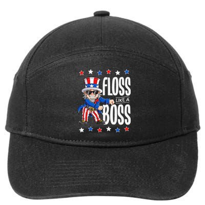 Floss Like a Boss 4th of July Uncle Sam 7-Panel Snapback Hat