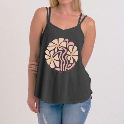 Flourish Like A Flower Retro Boho Christian Floral Women's Strappy Tank