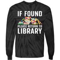 Funny Library Art Librarian Read Novel Lovers Tie-Dye Long Sleeve Shirt