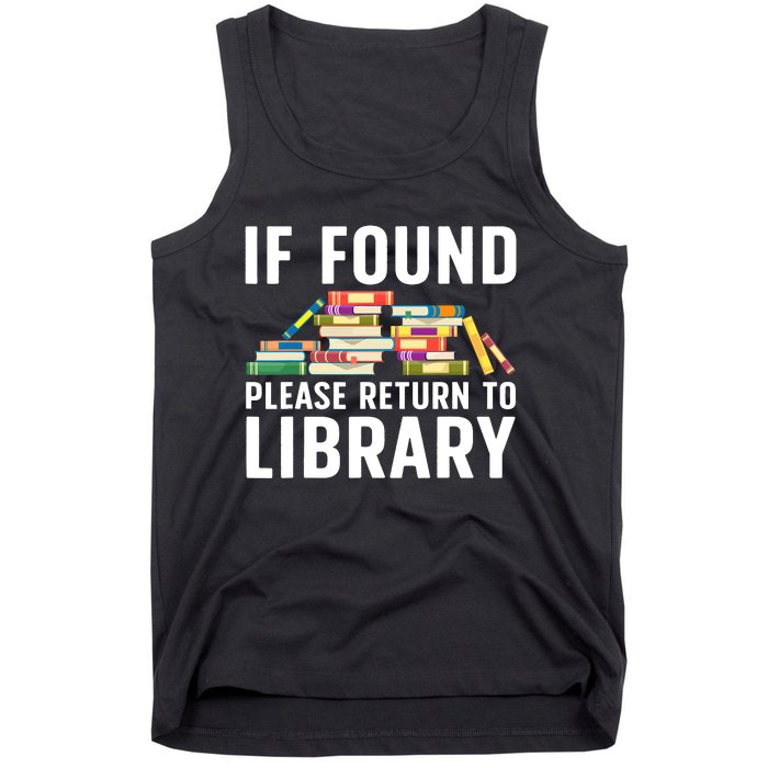 Funny Library Art Librarian Read Novel Lovers Tank Top