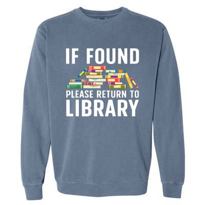 Funny Library Art Librarian Read Novel Lovers Garment-Dyed Sweatshirt