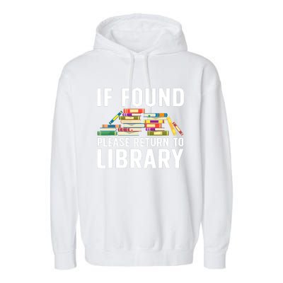 Funny Library Art Librarian Read Novel Lovers Garment-Dyed Fleece Hoodie