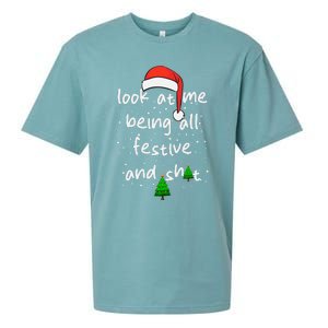 Funny Look At Me Being All Festive And Shits Sueded Cloud Jersey T-Shirt